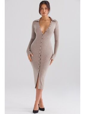 h&m brown ruched dress HOUSE OF CB